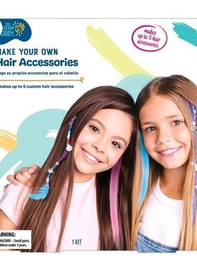 Make Your Own Hair Accessories Kit - Pink & Blue Accents